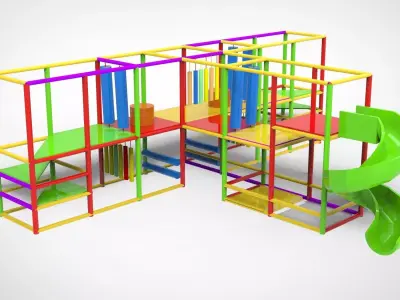 Playground for kids 3D model 13