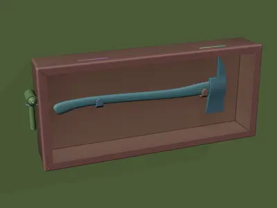 Emergency Axe Box Low-poly 3D model