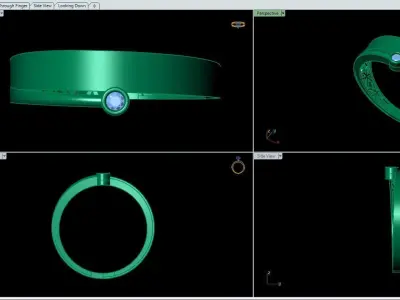 Women Wedding Engagement Ring 50 3D print model