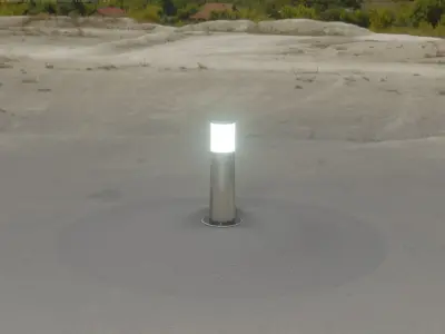 Low-Poly Basic Light Column 9 - Street Light Set-9 Low-poly 3D model