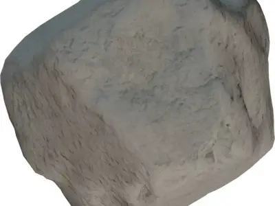 Photorealistic Single Rock  Low-poly 3D model