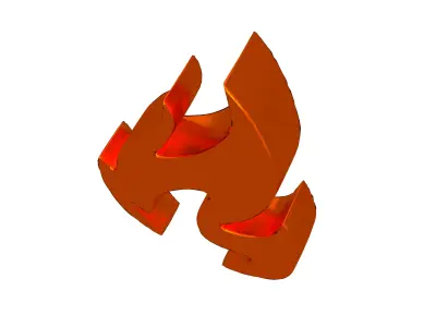 Fire Symbol v3 010 Low-poly 3D model