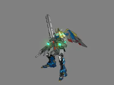 Attacker Gundam 12 A 3D model