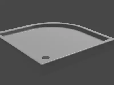 shower tray with hole in middle Free 3D model