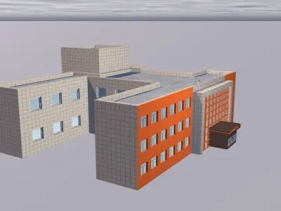 Shop centre 3D model