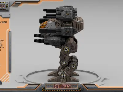 Battle Mechs Bundle - low-poly animated - 3D Model Pack