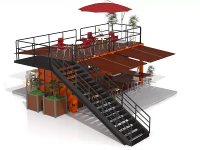 Container Coffee Shop 3D model