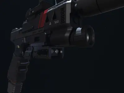 Sci Fi Glock Low-poly 3D model