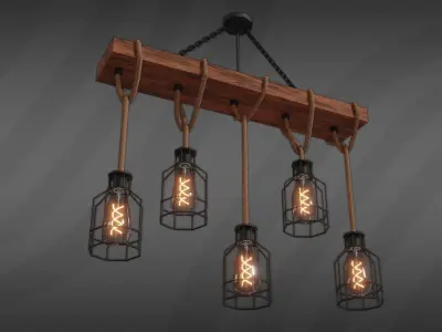 Pendant Lights Pack Low-poly 3D model