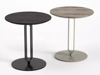 Alfred two side tables with round top Free 3D model