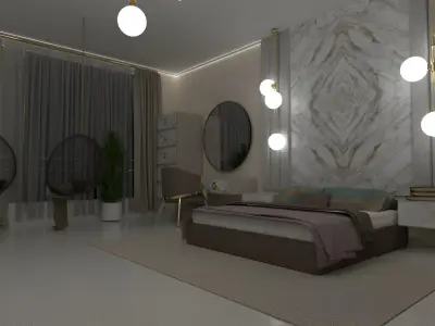 modern fancy small duplex apartment  3D model