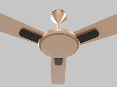 Ceiling Fan gold 3D model