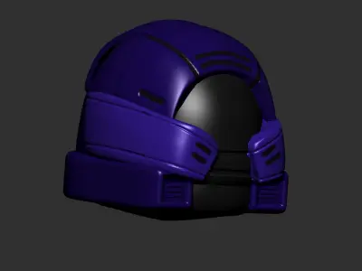 helmet high poly sculpt 3d printable ver 7 3D model 3D model 69