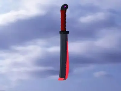 Crimson Edge  Futuristic Sci-Fi Sword  3D print model