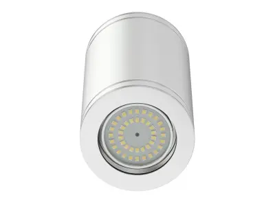 Metal Cylindrical Light 3D Model 3D model