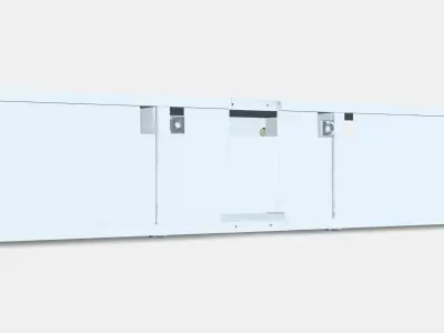 BESTA TV bench with drawers and door 2 Low-poly 3D model