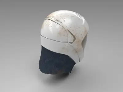 SpaceX Space Suit Helmet - 4k PBR textures Low-poly 3D model