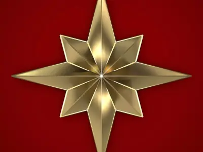 Captain Marvel Emblem Low-poly 3D model