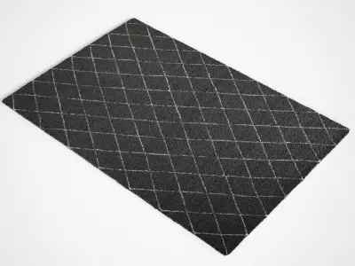 Losagne Black Rug 3D model