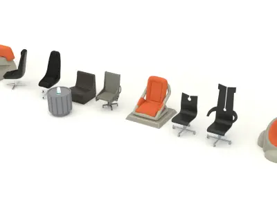 Star Wars Chair collection 1-12 scale Blackseries  3D Model Pack