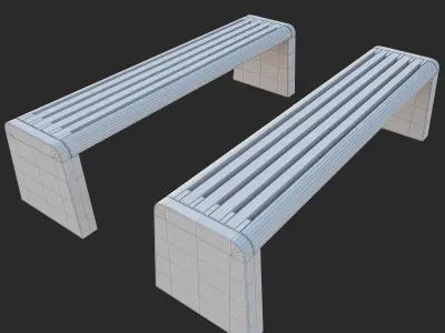 Banc public contemporain FORMA 3D model