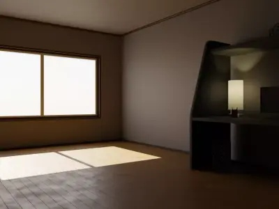 Desk Room Free 3D model
