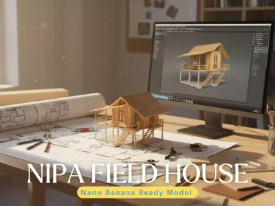 Nipa Field House - Applied Vernacular Modern - Tiny Home 3D model