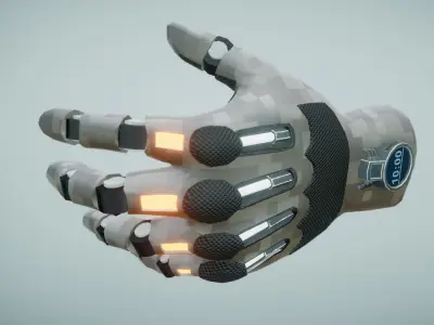 Sci Fi VR Hand Low-poly 3D model