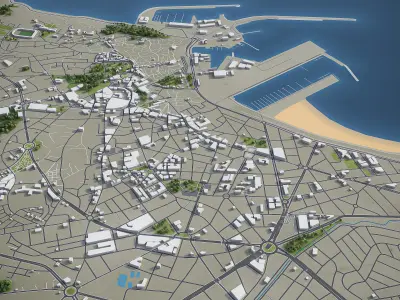 Tangier  Low-poly 3D model