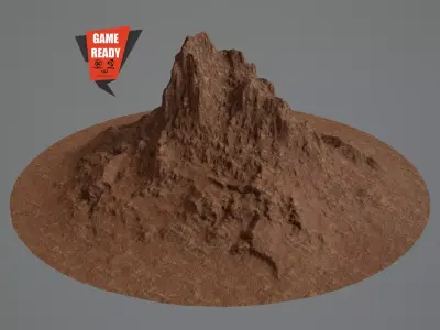 CANYON HILL Game  Ready Lowpoly Low-poly 3D model