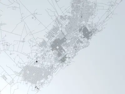 Mogadishu Road Network and Streets 3D model