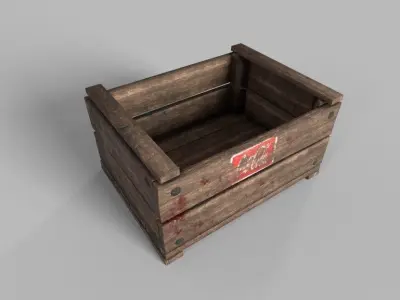 CRATE GAME READY wooden Low-poly 3D model