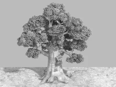 Plant - Tree House - Building 02 3D model