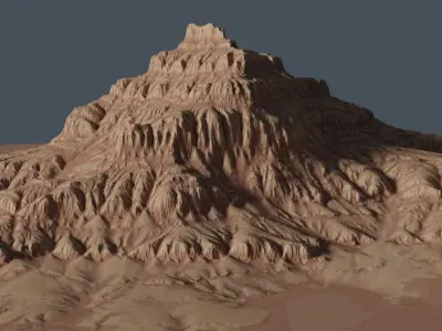 Eroded Mountain 3D model