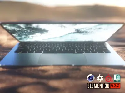 MacBook Air Low-poly 3D model