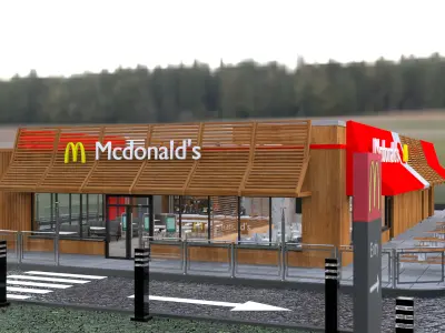 McDonald Restaurant High-Quality 3D Model 3D model