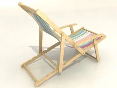 Beach Chair High Detail 3D model