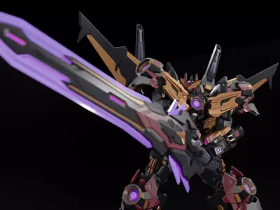 XC06 Oblivoid I Rigged Original mecha Design Low-poly 3D model