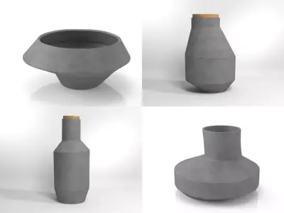 Kami pots 3D model