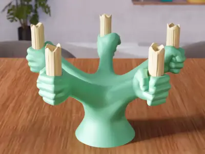 Human Hand Candle Holder - 319 3D print model
