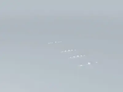 KPHL Runway 9R Landing Lights Free 3D model