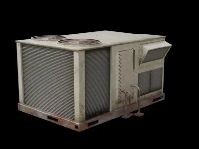 roof air conditioner Low-poly 3D model