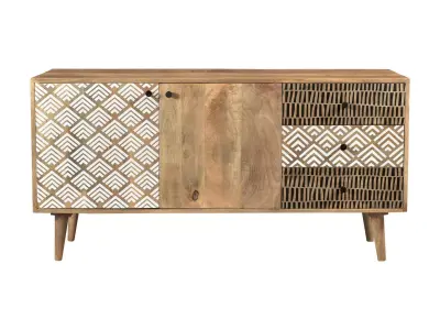 wooden cabinet unit Low-poly 3D model