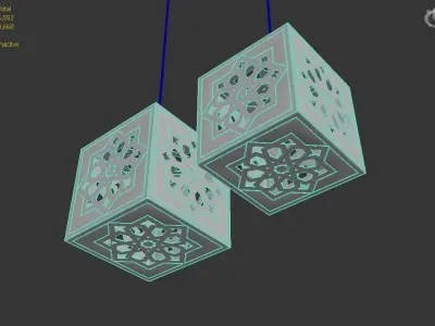 Chandelier cube 3D model