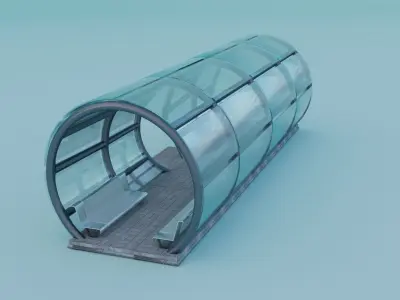 Bus stop 3D model 23