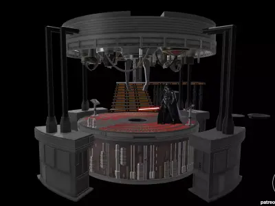 Star Wars Carbon Freezing Chamber Diorama for action figures 3D print model