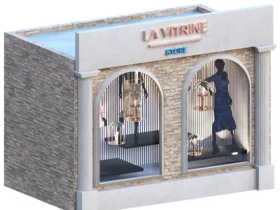 store-03 shop window for la vissine 3D model