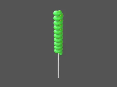 Twist Lollipop v1 006 Low-poly 3D model