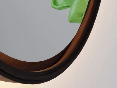 Round mirror  Free low-poly 3D model