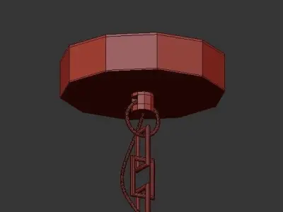 Modern rectangle chandelier 3D model